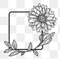 PNG  Pattern drawing flower dahlia.
