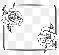 PNG  Drawing sketch flower frame.