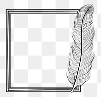 PNG  Feather drawing sketch white