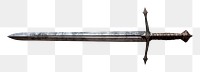 PNG Painting of a sword weapon dagger metal.