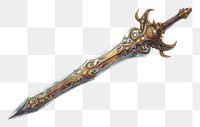 PNG Ornate sword weapon dagger 