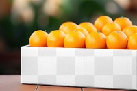 Orange fruit box png transparent mockup