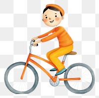 PNG Boy riding a bicycle vehicle cycling cartoon. 