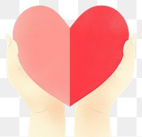 PNG  Heart holding adult hand.