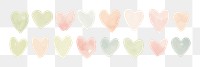 PNG Hearts divider watercolour illustration backgrounds white background creativity.