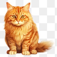 PNG  Orange Cat mammal animal pet. AI generated Image by rawpixel.