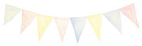 PNG Party flags lines as divider line watercolour illustration white background clothesline celebration.