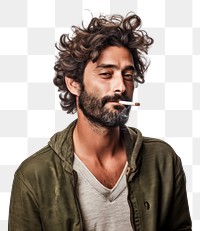 PNG  Man smoking cannabis adult smoke individuality. AI generated Image by rawpixel.