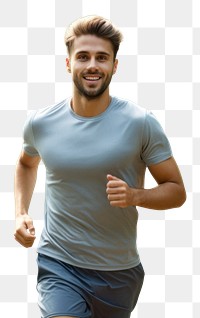 PNG  Men jogging running adult determination. AI generated Image by rawpixel.