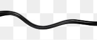 PNG Black wire cable white background curve line. AI generated Image by rawpixel.