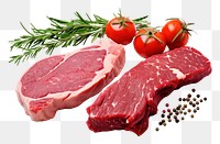 PNG Beef steak ingredients meat food pork.