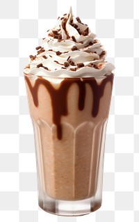 PNG Chocolate frappuccino milkshake smoothie dessert.
