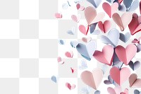 PNG Paper crafted hearts backgrounds celebration decoration. AI generated Image by rawpixel.