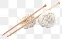 PNG Soft wool yarn and two knitting needles white white background xiaolongbao. AI generated Image by rawpixel.