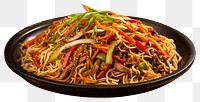 PNG  Yakisoba noodle pasta plate. AI generated Image by rawpixel.
