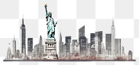 PNG City of new york architecture metropolis cityscape. AI generated Image by rawpixel.