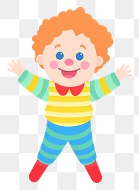 PNG Clown jumping baby representation creativity. AI generated Image by rawpixel.