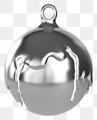 PNG Globe melting dripping silver sphere metal.