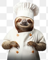 PNG  Sloth mammal animal chef.