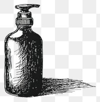 PNG  Drawing bottle sketch black.