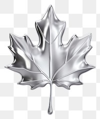 PNG Dripping maple leaf silver plant metal.