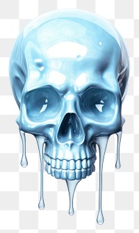 PNG Dripping skull white background person death.