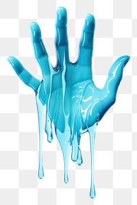 PNG Dripping hand white background splattered creativity