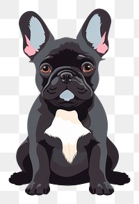 PNG French bulldog animal mammal pet. AI generated Image by rawpixel.