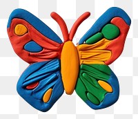 PNG  Plasticine of butterfly craft text art.