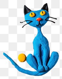 PNG  Plasticine of cat craft art pet.
