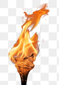 PNG  Single flame fire light bonfire darkness. AI generated Image by rawpixel.