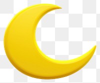 PNG Yellow crescent moon night white background tranquility.