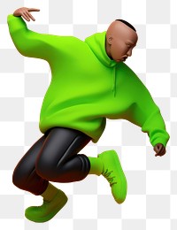 PNG  Man wearing sportwear dancing cartoon sports. AI generated Image by rawpixel.