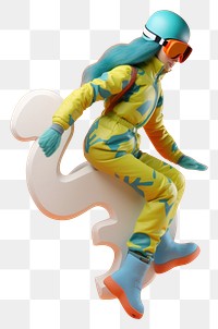 PNG A person in ski suit cartoon motion snowboarding. 