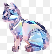 PNG Cat shape gemstone animal mammal pet.