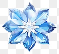 PNG Flower shape gemstone crystal jewelry white background.