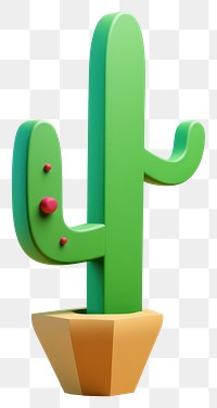 PNG  Cactus cartoon plant toy.
