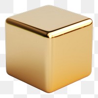 PNG Cube gold box white background.