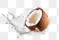 PNG  Coconut white background accessories freshness. AI generated Image by rawpixel.