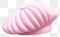 PNG  Beret hat food pink white background. AI generated Image by rawpixel.