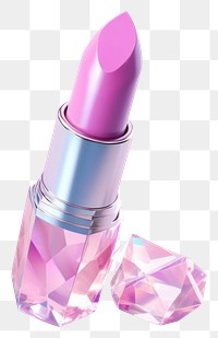 PNG  Lipstick cosmetics pink white background. AI generated Image by rawpixel.