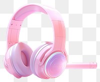 PNG  Headphones headset pink electronics. AI generated Image by rawpixel.