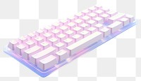 PNG  Keyboard computer pink white background. AI generated Image by rawpixel.