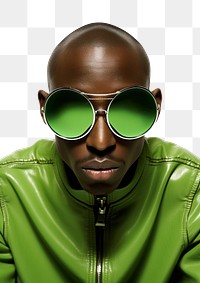 PNG  Skinhead black man sunglasses portrait fashion. AI generated Image by rawpixel.