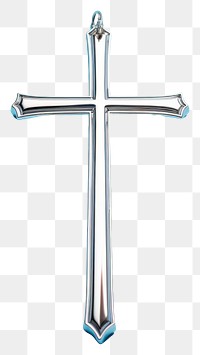 PNG  A silver Christ Cross cross crucifix symbol. AI generated Image by rawpixel.