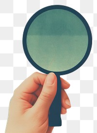 PNG  Magnifying glass holding shape hand.