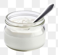 PNG  Yogurt spoon jar dessert. AI generated Image by rawpixel.