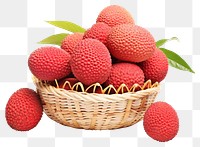 PNG Lychee basket fruit strawberry.