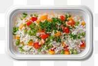 PNG Rice Vegetable Salad Food Container With Cover Sticker Mockup food rice vegetable.
