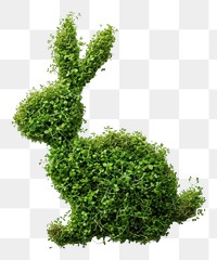 PNG Rabbit shape made from Plant plant nature green.